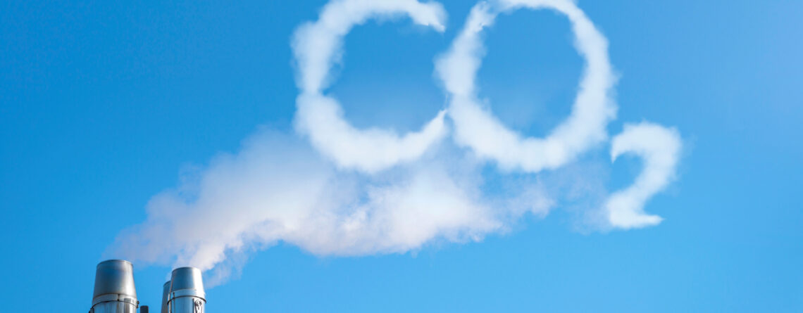 Ein CO2 Zeichen in Form einer Wolke