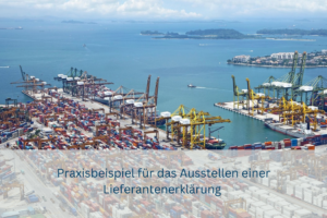 Praxisbeispiel der Lieferantenerklärung