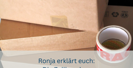 Gestapelte Versandkartons mit FRAGILE-Klebeband – Vorbereitung auf die Zollbeschau